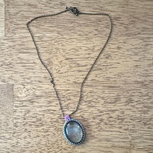 Elegant Blue and Purple Pendant Necklace